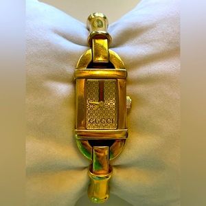 Gucci Bamboo series 6800L Bangle Bracelet monogram